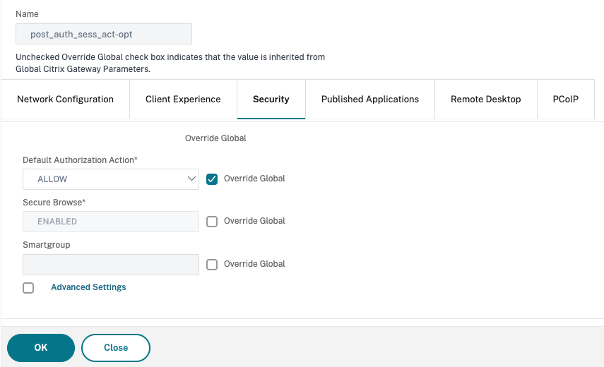 set default authorization action to allow