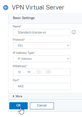 Create Standard License VS 