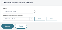 Create an authentication profile