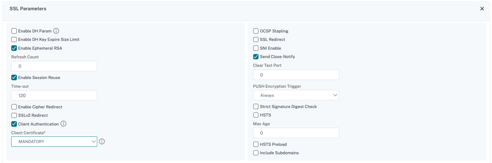 Make client certificate mandatory