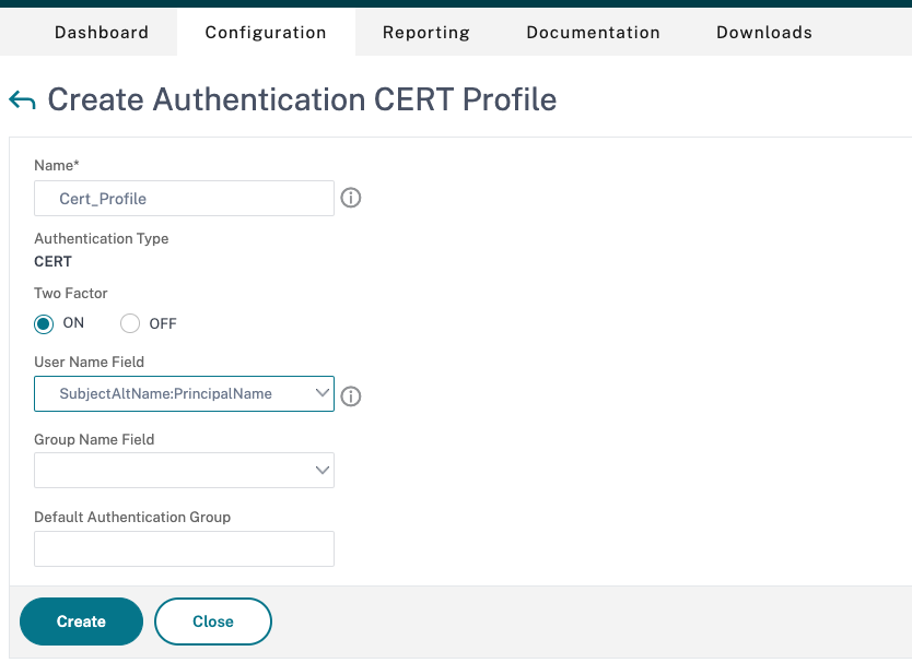 Certificate server details