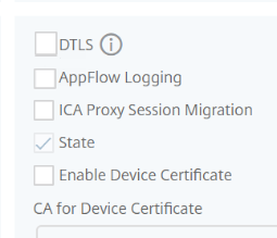 Clear the DTLS check box