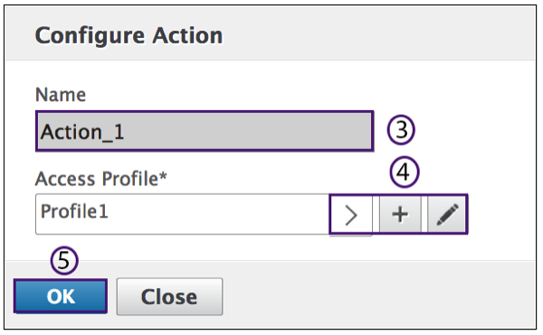 Configure action