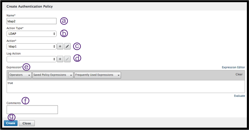 Create LDAP policy