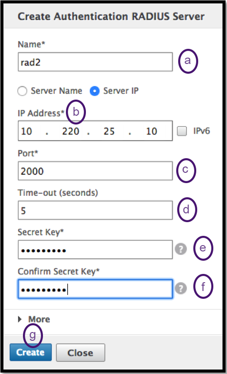 Create RADIUS server