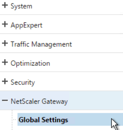 Set Global settings