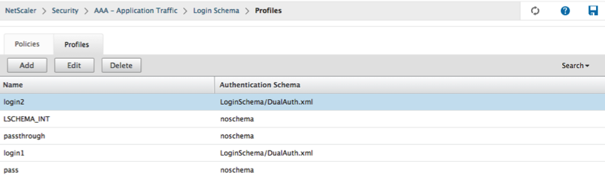 Verify login schema profile