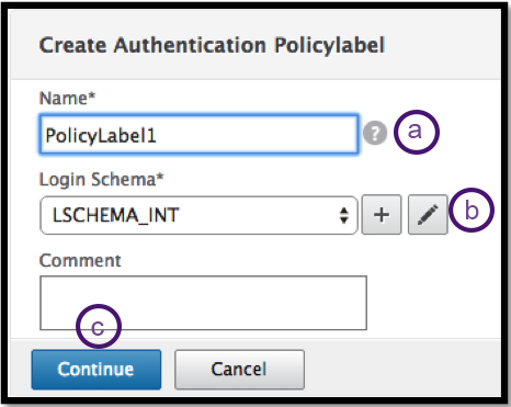 Select login schema