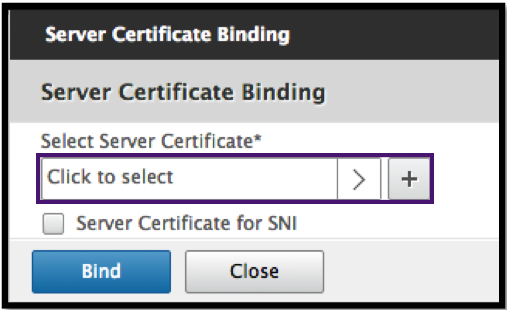 Select server cert