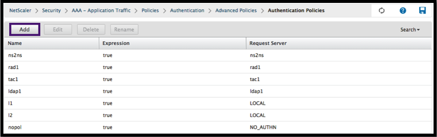 Add LDAP policy