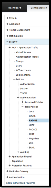 RADIUS page