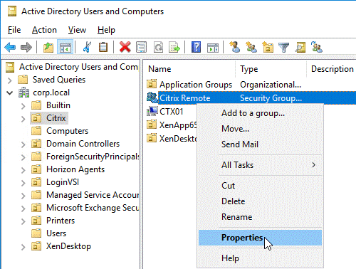 Set properties