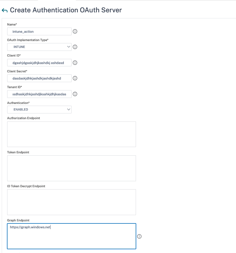 Graph endpoint