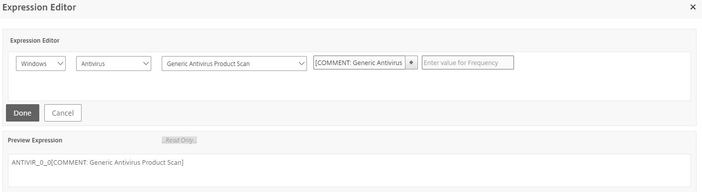 Configure frequency