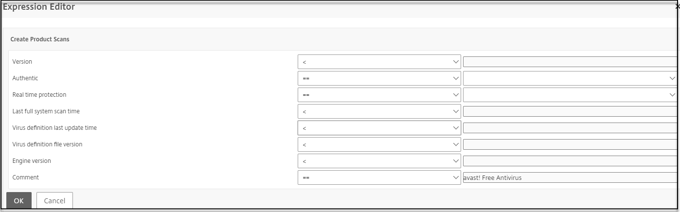 Configure scan