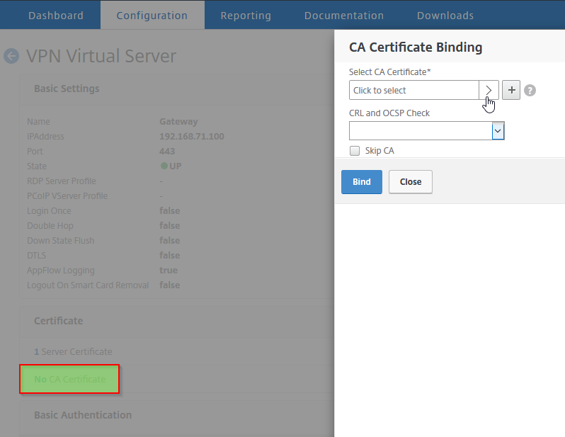 Adding root certificate