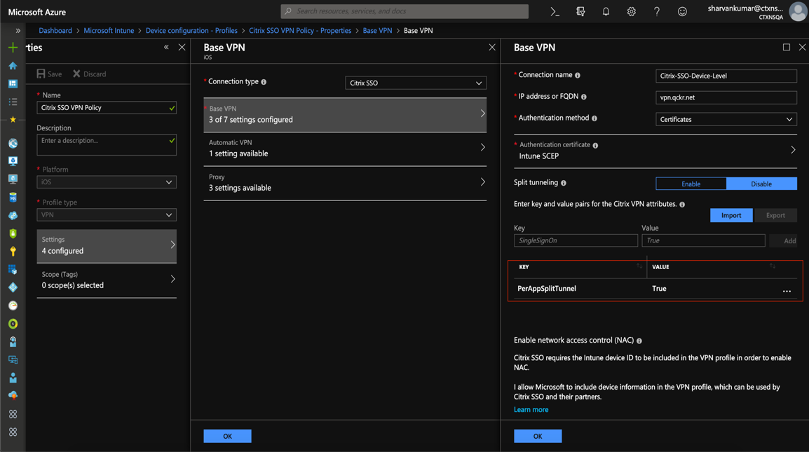 `split-tunnel-per-app-Intune`