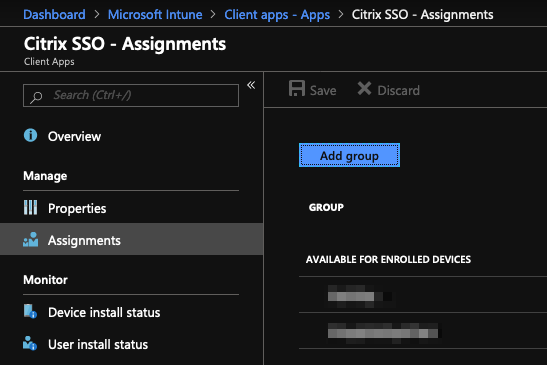 select SSO assignment